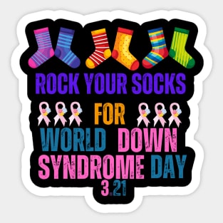 Rock Your Socks for World Down Syndrome Day Sticker